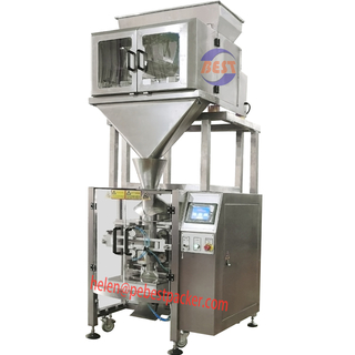 Fully Automatic Rice Packaging Machine 4heads Weigher Baked Food packing solution