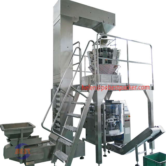French Fries Cassava Banana Chips Snack Pouch Packing Machine Auto Weighing Flakes Crisps Packaging machine