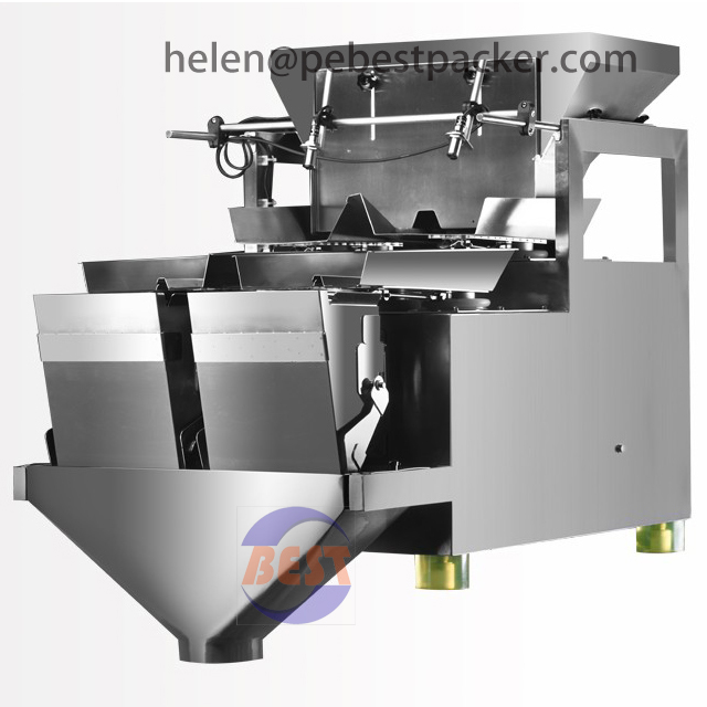 Pea Hazelnuts Lentils Sesame Corn Kernels Garlic Weight Packing Machine 2/4 heads Lane weigher