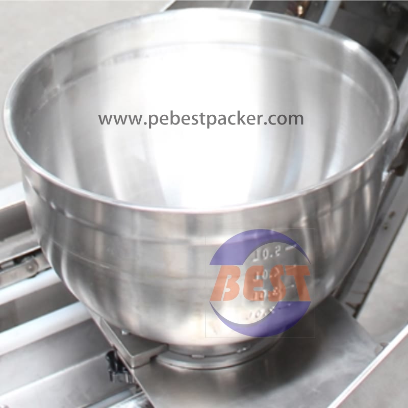 Inclined Bowl Conveyor for Frozen Seafood noodles in food production line