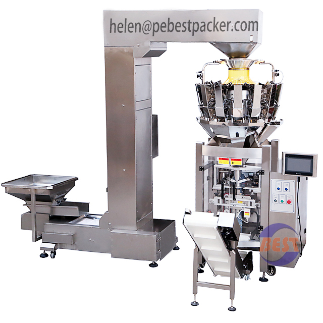 French Fries Cassava Banana Chips Snack Pouch Packing Machine Auto Weighing Flakes Crisps Packaging machine