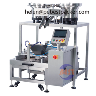 Shaft Bolt Snag Knob Counting Vibratory Bowl Feeder Hardware Packaging Machine Solution With PE Film Bag