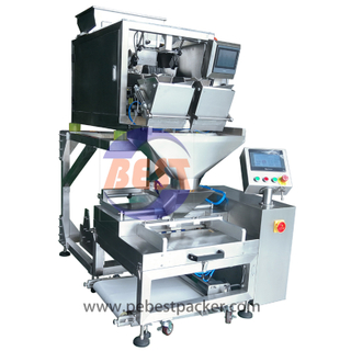 2Heads Linear Scale Polyethylene Tubular Foil Bagging Line